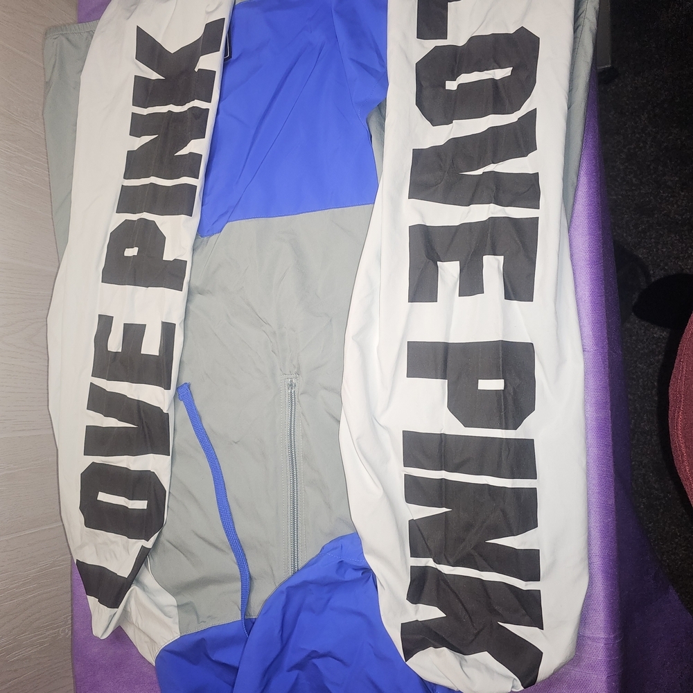 Victoria's Secret Pink L Quarter Zip Pullover Lightweight Windbreaker Jacket - Picture 3 of 6